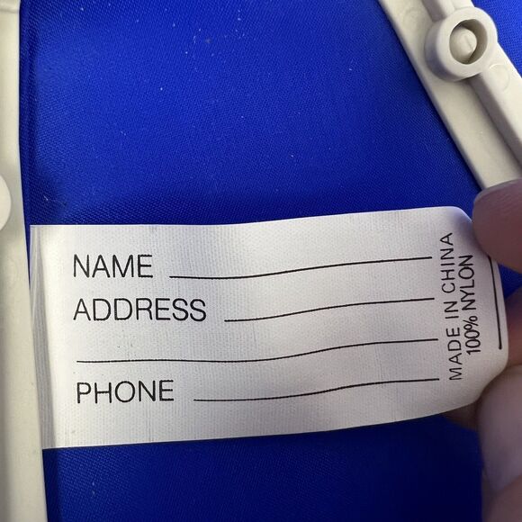 FISHER PRICE Kids Own Child Umbrella VTG 80s Blue Nylon Easy Open RARE 3503 - Picture 11 of 14